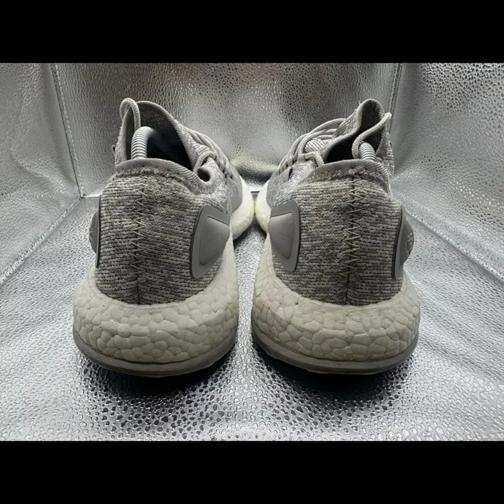 RARE 🚀 Size 11 - Adidas Mens Running Grey White PureBOOST Low Athletic Sneakers